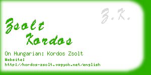 zsolt kordos business card